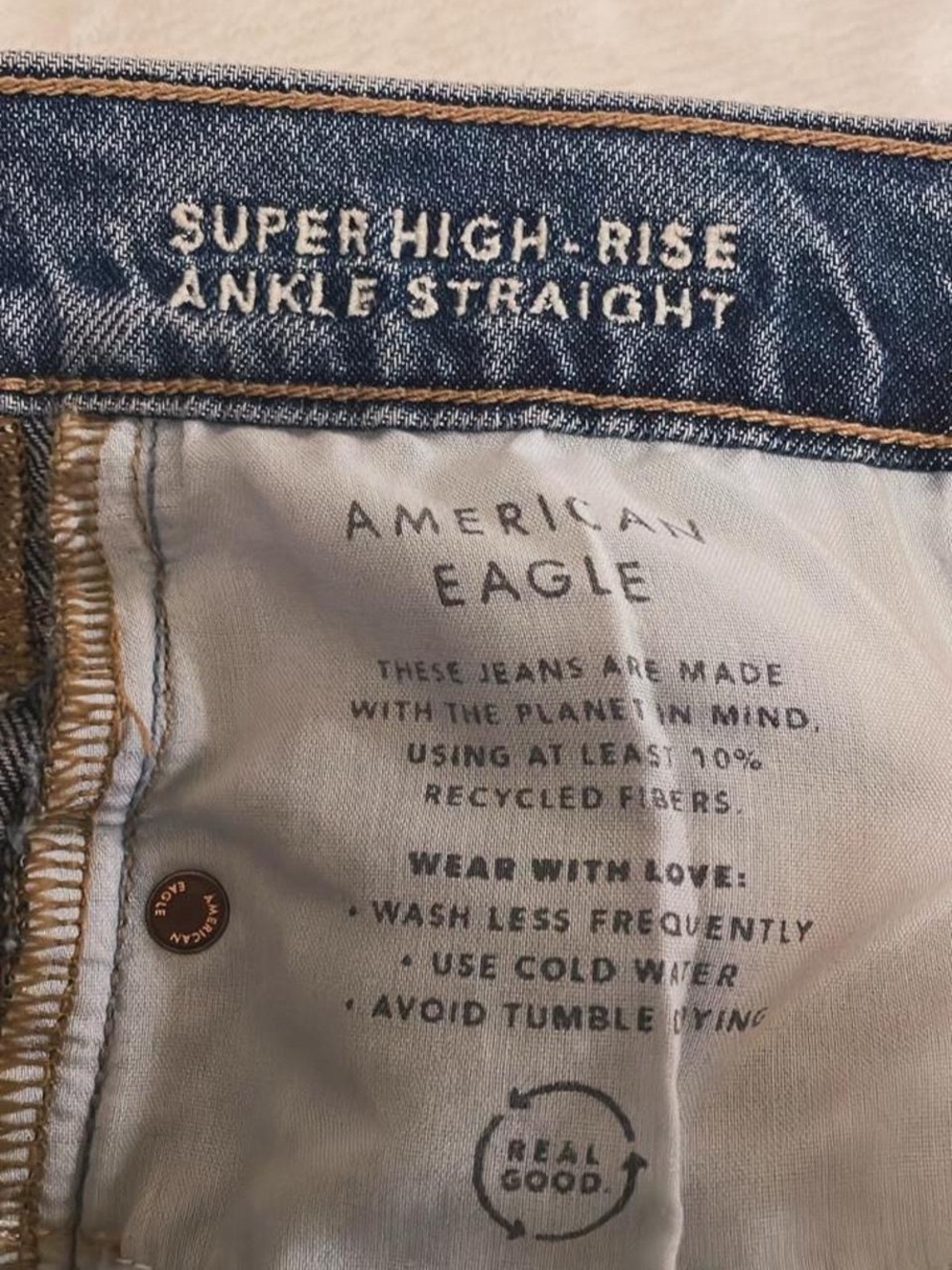 American Eagle Outfitters Super High-Rise Ankle Straight Jean - Picture 8 of 8